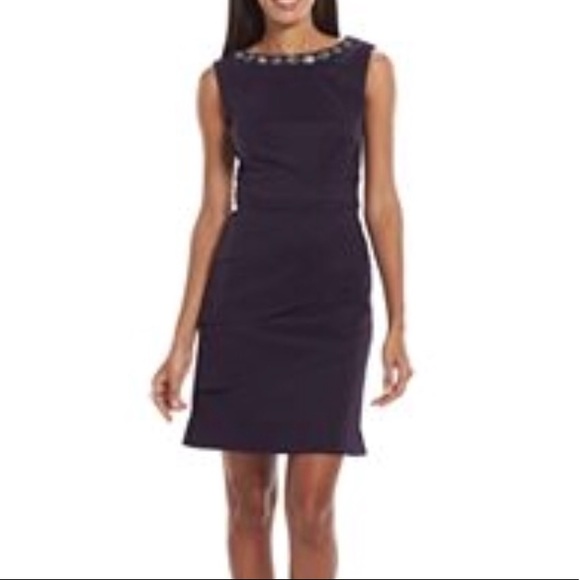 eggplant sheath dress